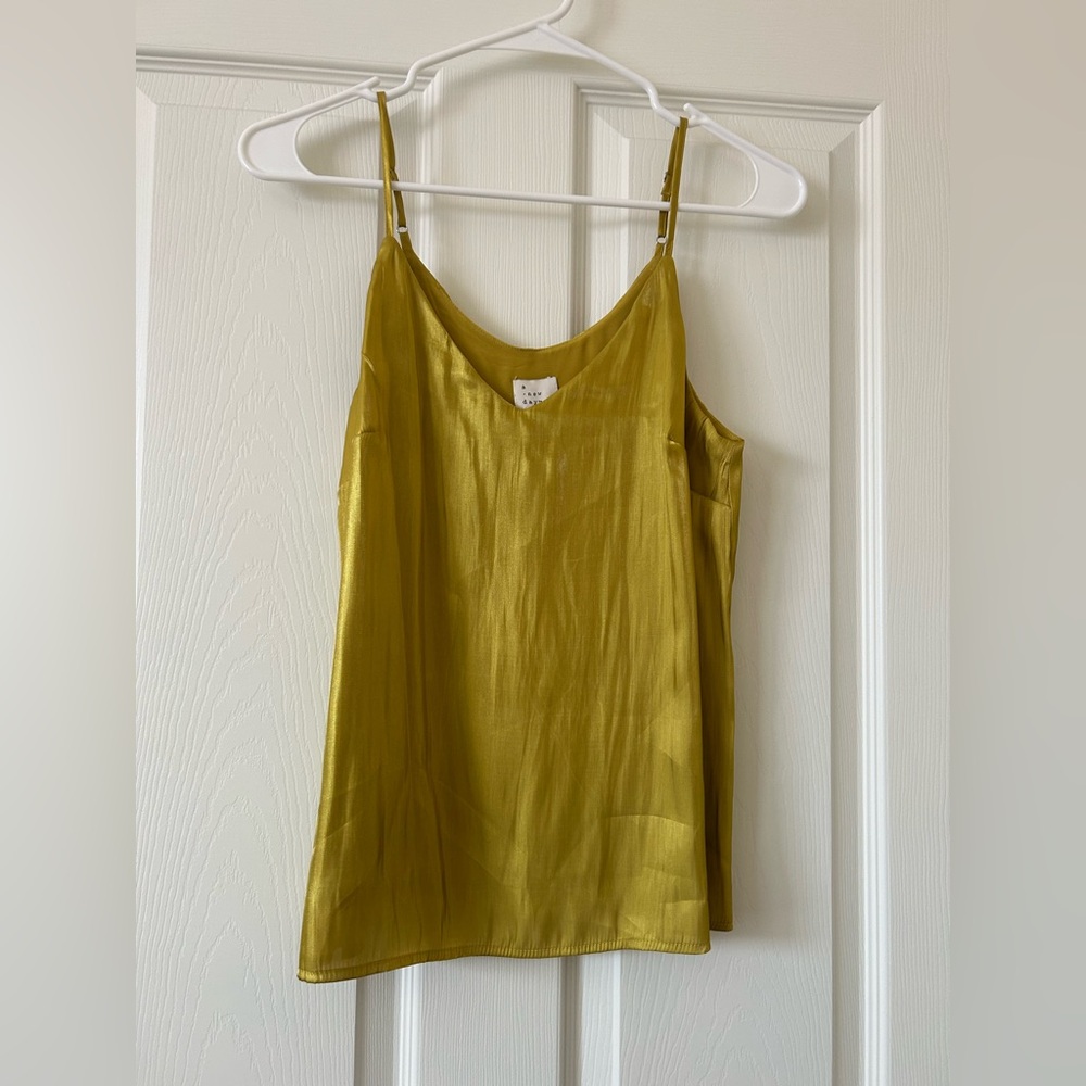 A New Day Yellow Fitted Sleeveless Camisole